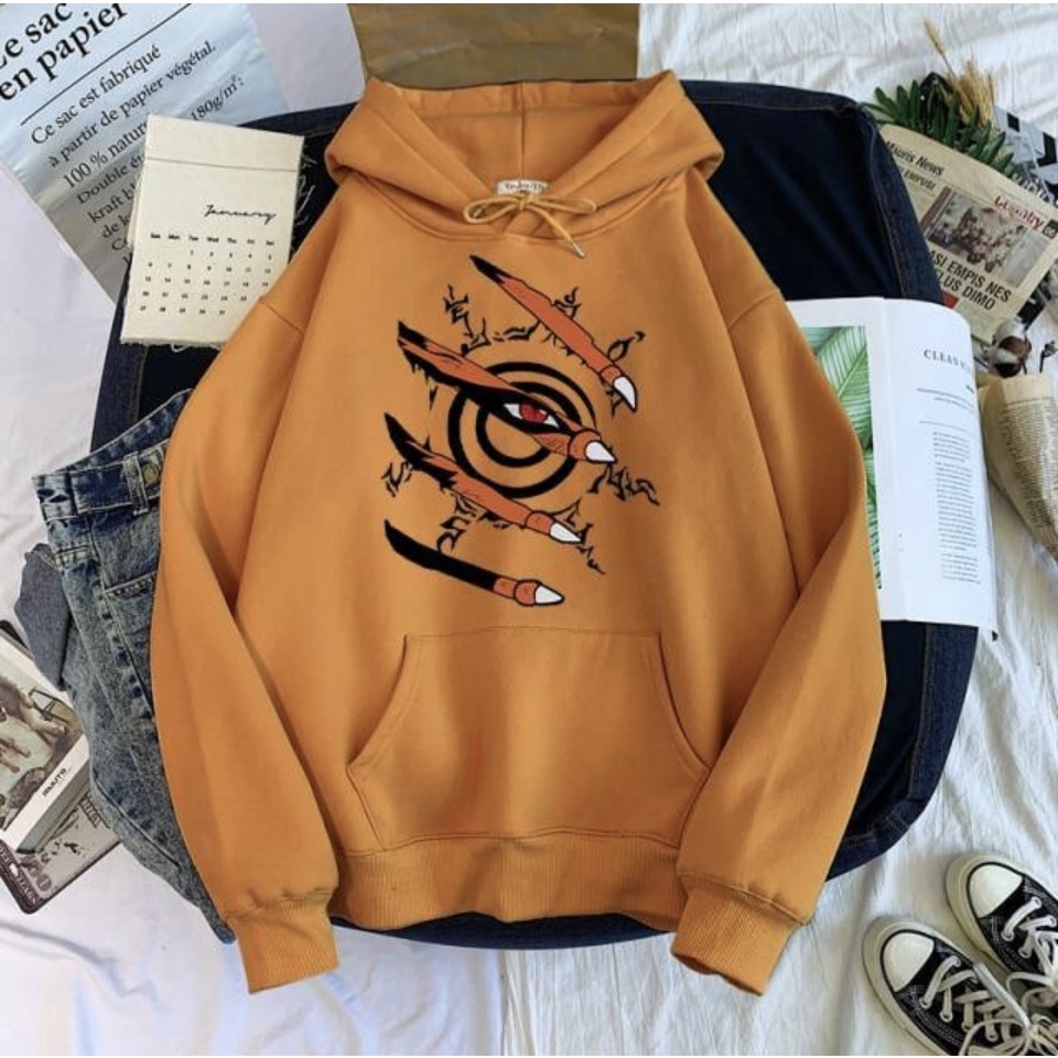 KURAMA anime Jumper Hoodie II  Sweater Hoodie Trendy II Sweter Oblong Topi Sz M - XL ( Pria &amp; Wanita / Anak &amp; Dewasa )