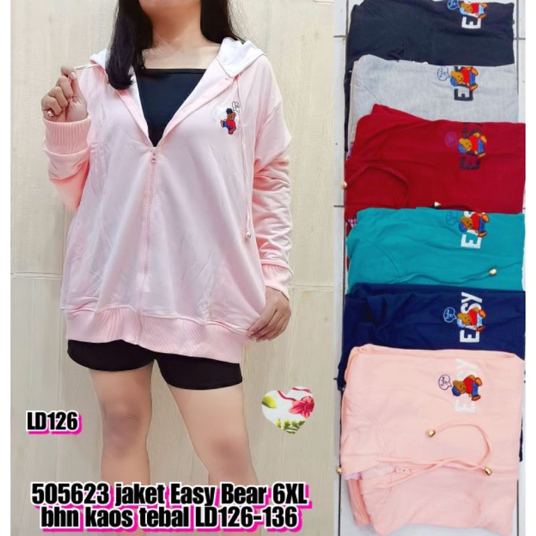 Jaket wanita import bahan kaos tebal