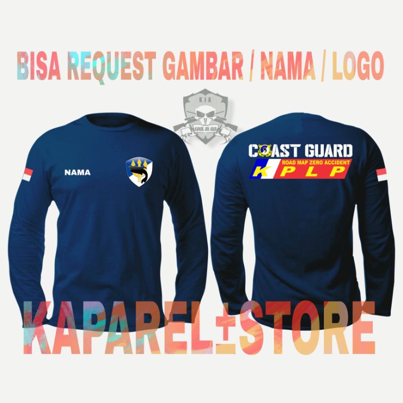 Kaos Kplp Coast Guard / Baju Coast guard kapal Kplp / Atasan pria wanita Coast guard Lengan Panjang 