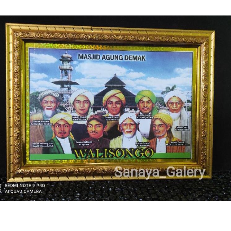 TTO.22De22a ‑ bingkai foto wali songo-wali 9 +bingkai murah