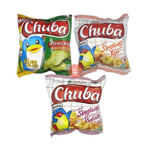 CHIKI CHUBA SNACK KERIPIK SINGKONG 1 PACK 20 PCS 3 RASA [SWEETSPACE]