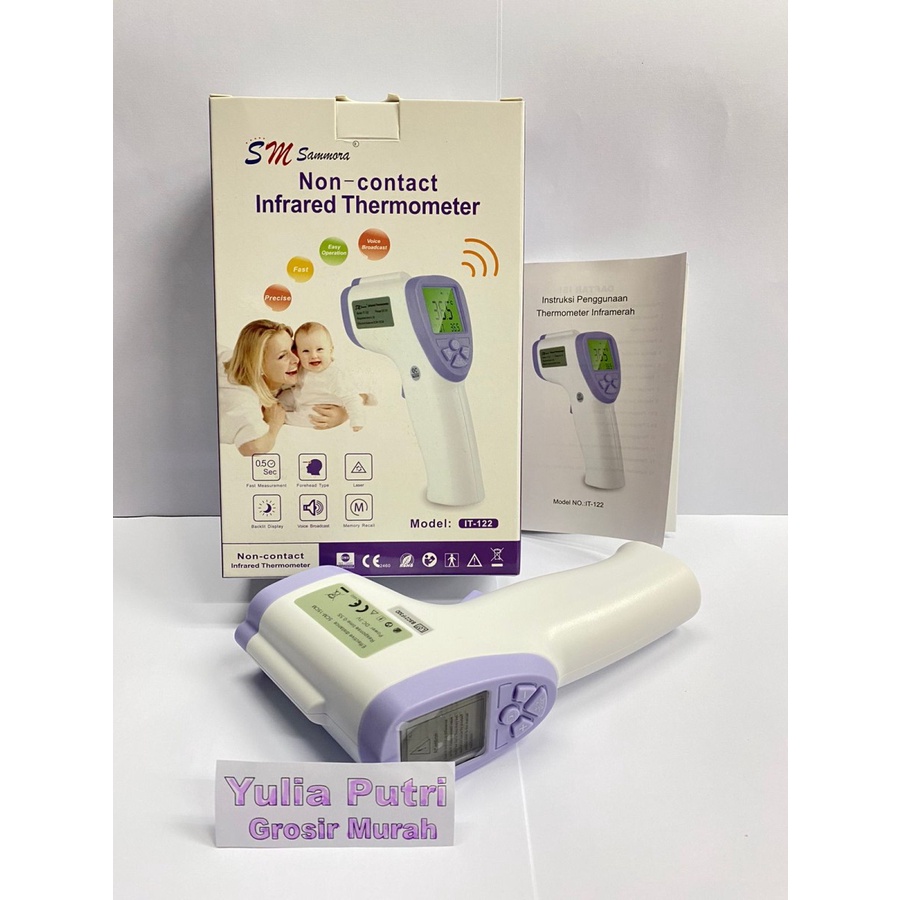 Thermometer Infrared Sammora Non Contact / Alat Cek Suhu Tubuh TermoGun