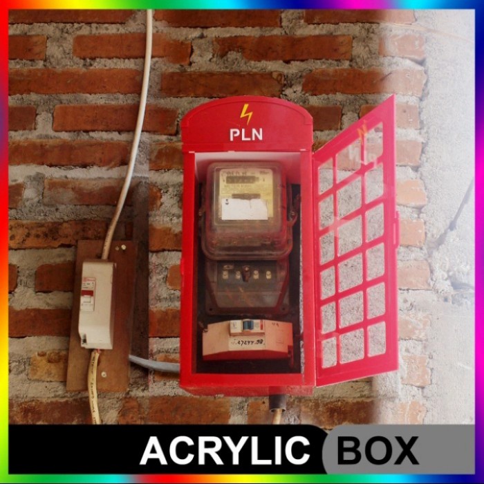 Box Meteran Listrik Pln Pascabayar Bahan Acrylic