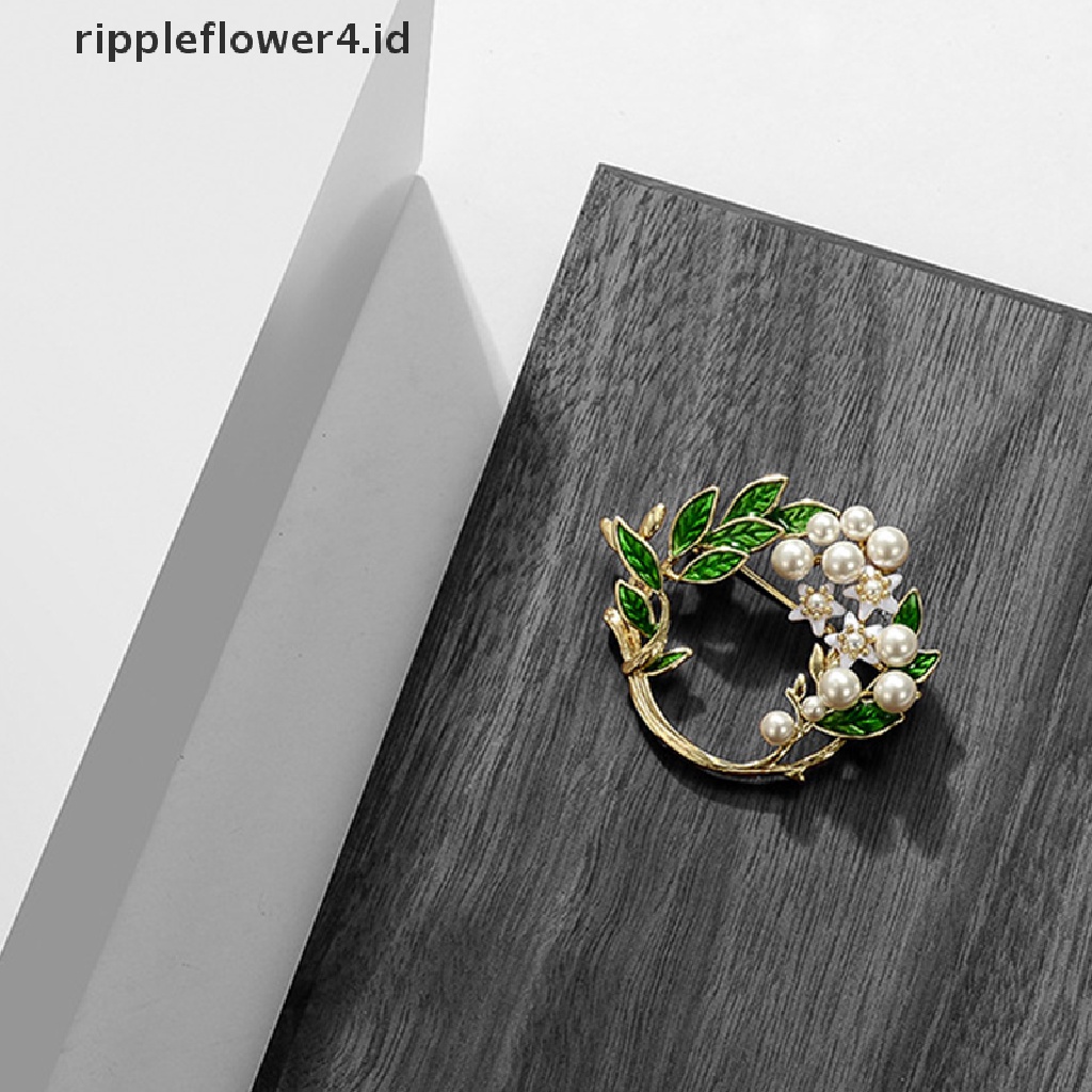 {rippleflower4.id} Fashion Bermutu Tinggi Menetes Glasir Glasir Lily Of The Valley Mutiara Imitasi Bros Gardenia Bros Kreatif Sederhana Aksesoris Wanita~