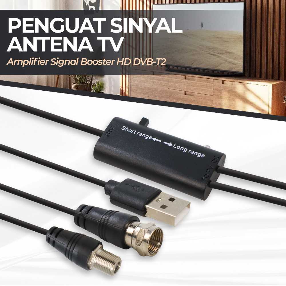TO Penguat Sinyal Antena TV Amplifier Signal Booster HD DVB-T2 - TO36 Alat ini akan memperkuat antena TV Anda dalam menangkap sinyal dengan gain 36 dB.  perkuat sinyal STB DVB-T2