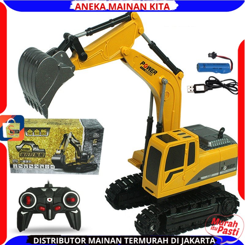 Promo Heavy Machine RC Excavator Crawler Mainan Mobil Truk Beco Digger RC 1:24 Remote Kontrol