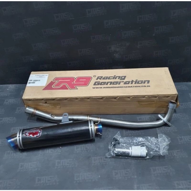 Knalpot RacingMerk R9
For Yamaha Jupiter Z
Type New Mugello Black Carbon
