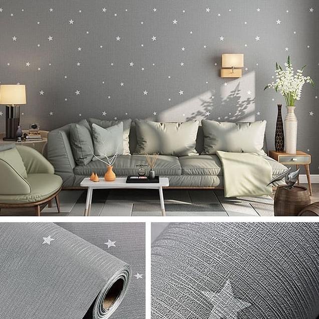 

Kejutan Minggu Ini WPSBGS MWD9011 POLOS GREY STAR MOTIF BINTANG ABU ABU WALLPAPER STICKER WAL PAPER DINDING