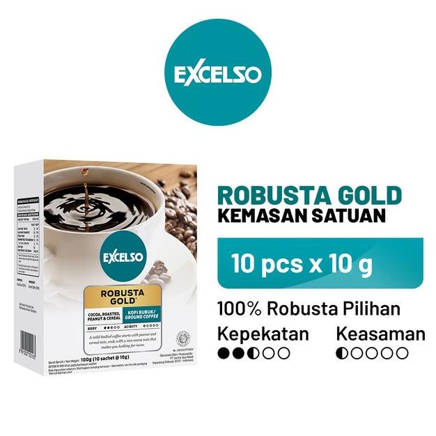 

EXCELSO Robusta Gold - Bubuk Kopi 1 Folding Box (10 x 10 gr)