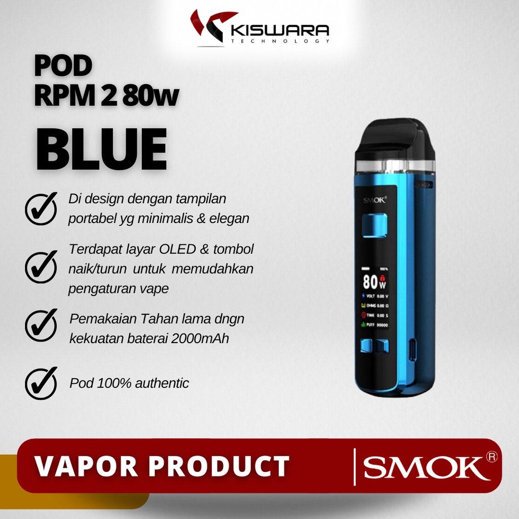 SMOK RPM 2 Authentic 80W Mod Pod Kit PRISM BLUE