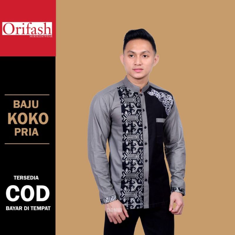 koko pria dewasa lengan pendek baju muslimin bahan katun halus tebal dan menyerap keringat