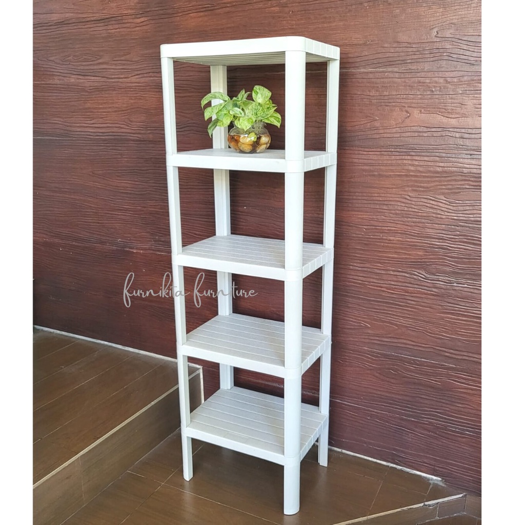 RAK SERBAGUNA PLASTIK / RAK POT BUNGA / RAK DAPUR / RAK KAMAR MANDI / NAKAS SERBAGUNA - RAKKU