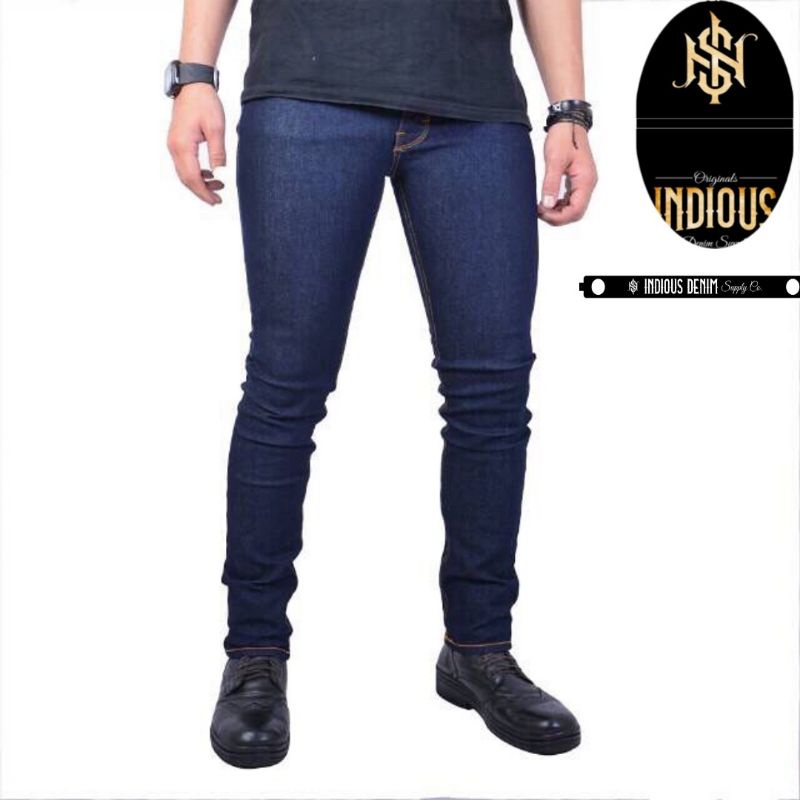 AIRBLACK DENIM TERLARIS / 784 VICTORY celana jeans BIRU panjang skinny semi slimfit cowo / cowok /