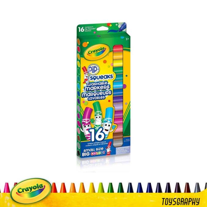 

Crayola Pip Squeaks Washable Markers 16 ct Bright Color Spidol dicuci