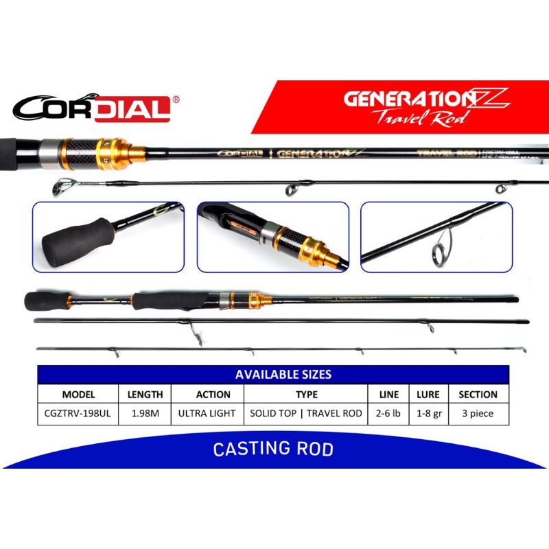 joran ultra light cordial generation z , samurai x, gen z travel | casting rod