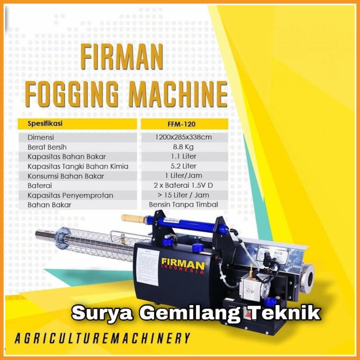 Mesin Fogging Firman Ffm 120 Alat Semprot Nyamuk Fogger-Foging Asap