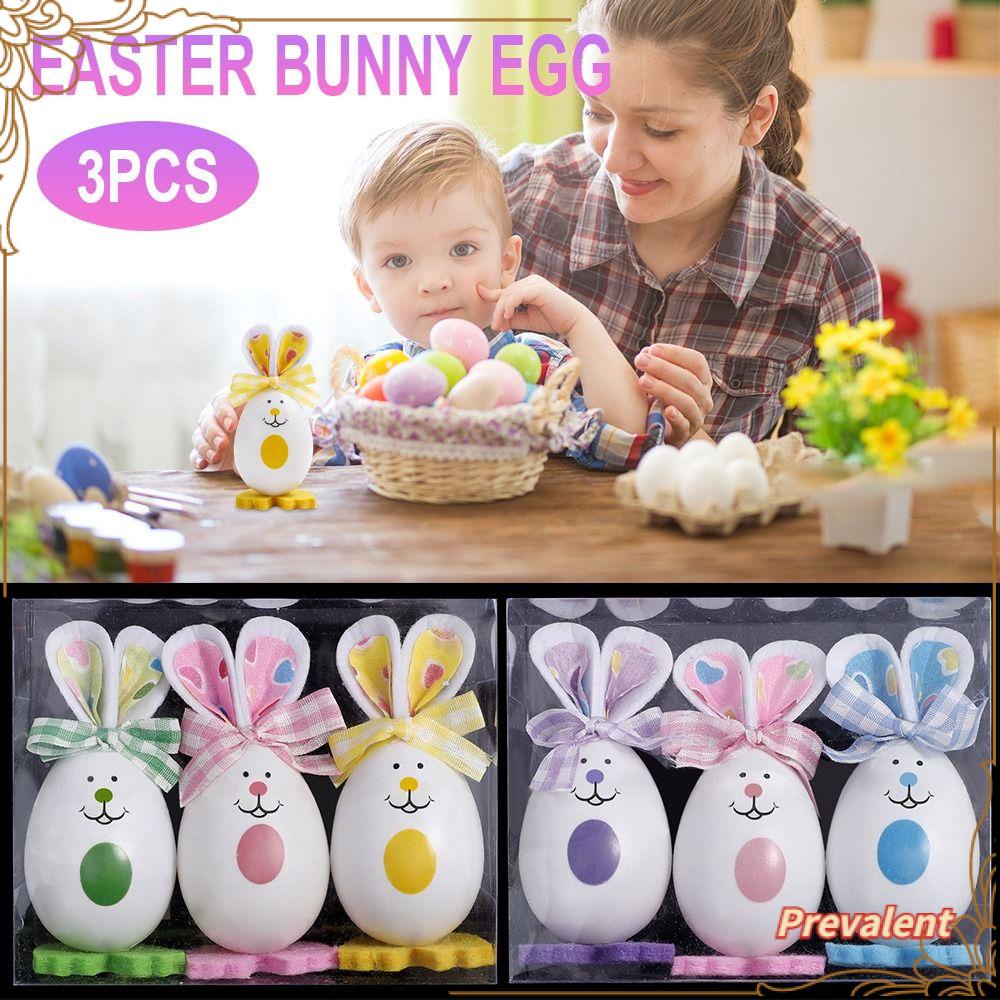 Preva 3PCS Easter Bunny Egg Festival Dekstop Party Decor Festival Hias