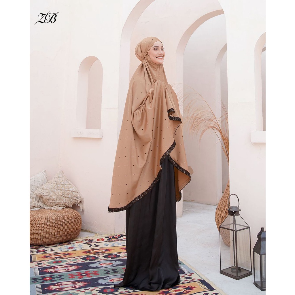 Mukena jumbo, Mukena Polka HLZB Zerina Banu, Rose gold