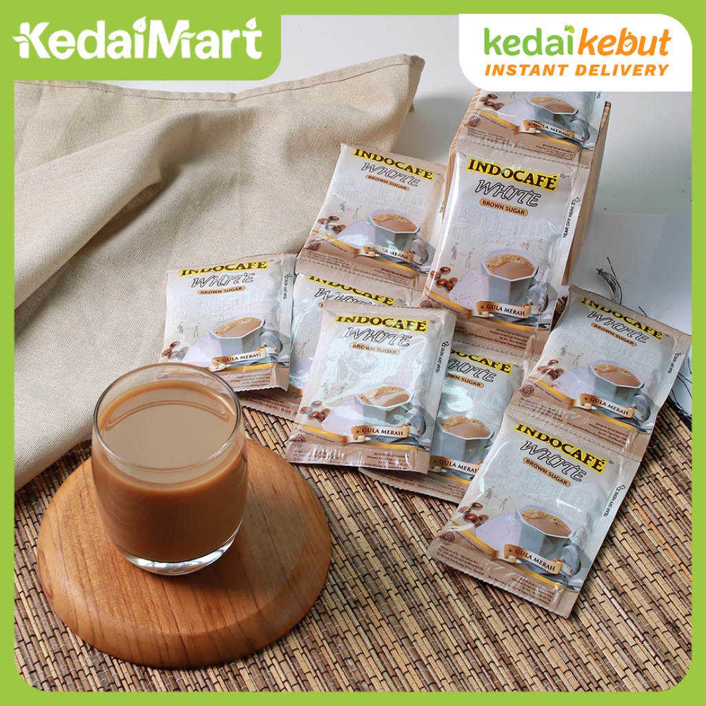 Indocafe White Brown Sugar 10 Pcs X 21 Gram