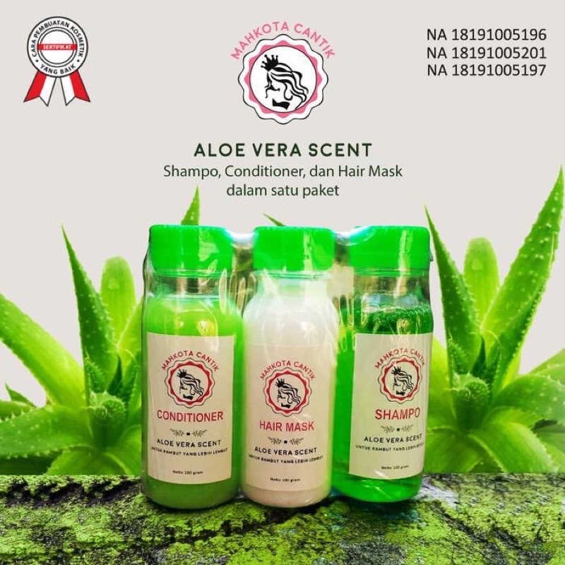 SYB Shampoo Mahkota Cantik 3in1 Aloevera Pelurus Rambut