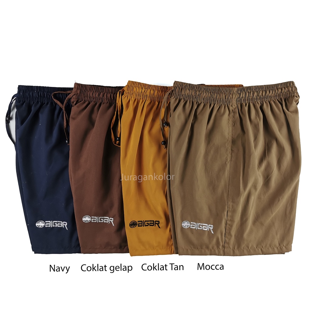 Celana Pendek Pria Kolor Polos Dewasa Santai Dalaman Boxer 52 -BR.52