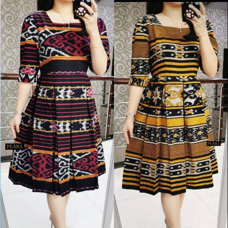 DRES WIRU LIPAT, BAJU PESTA TENUN MOTIF