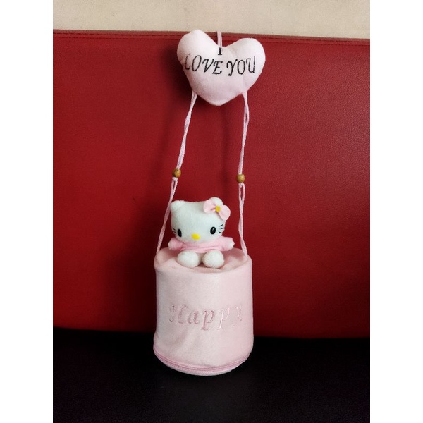 Boneka tempat tisu gulung gantung hello kitty pink