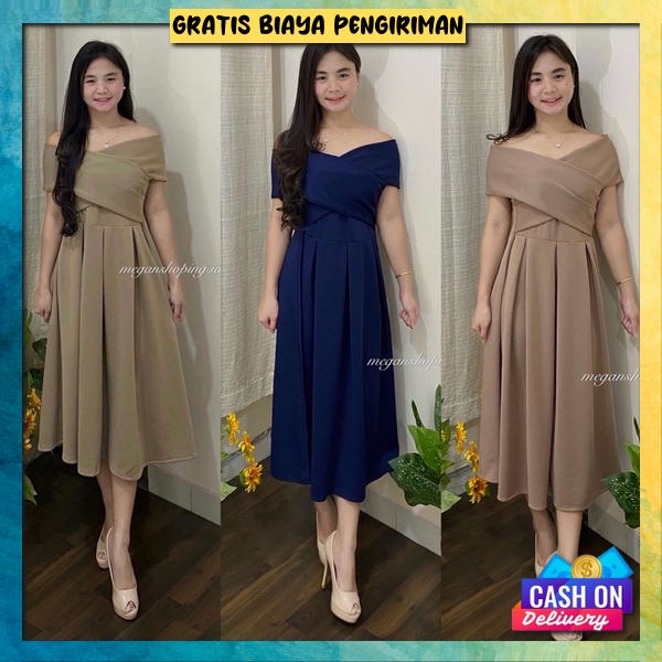 Smini Dreas Korea Ulangtahun Cwe Tyle Drwss Pendek Selutut Dress Murah Wanita Terbaru Gaun Natal Pre