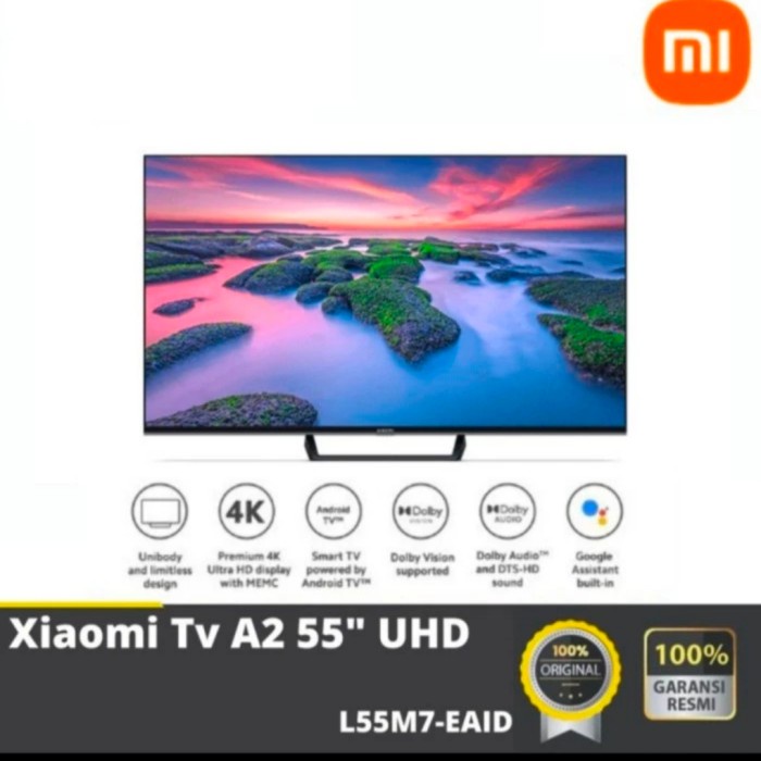 XIAOMI 55 INCH SMART LED TV 55A4 4K ULTRA HD HDR ANDROID 9.0 NETFLIX TERBAIK