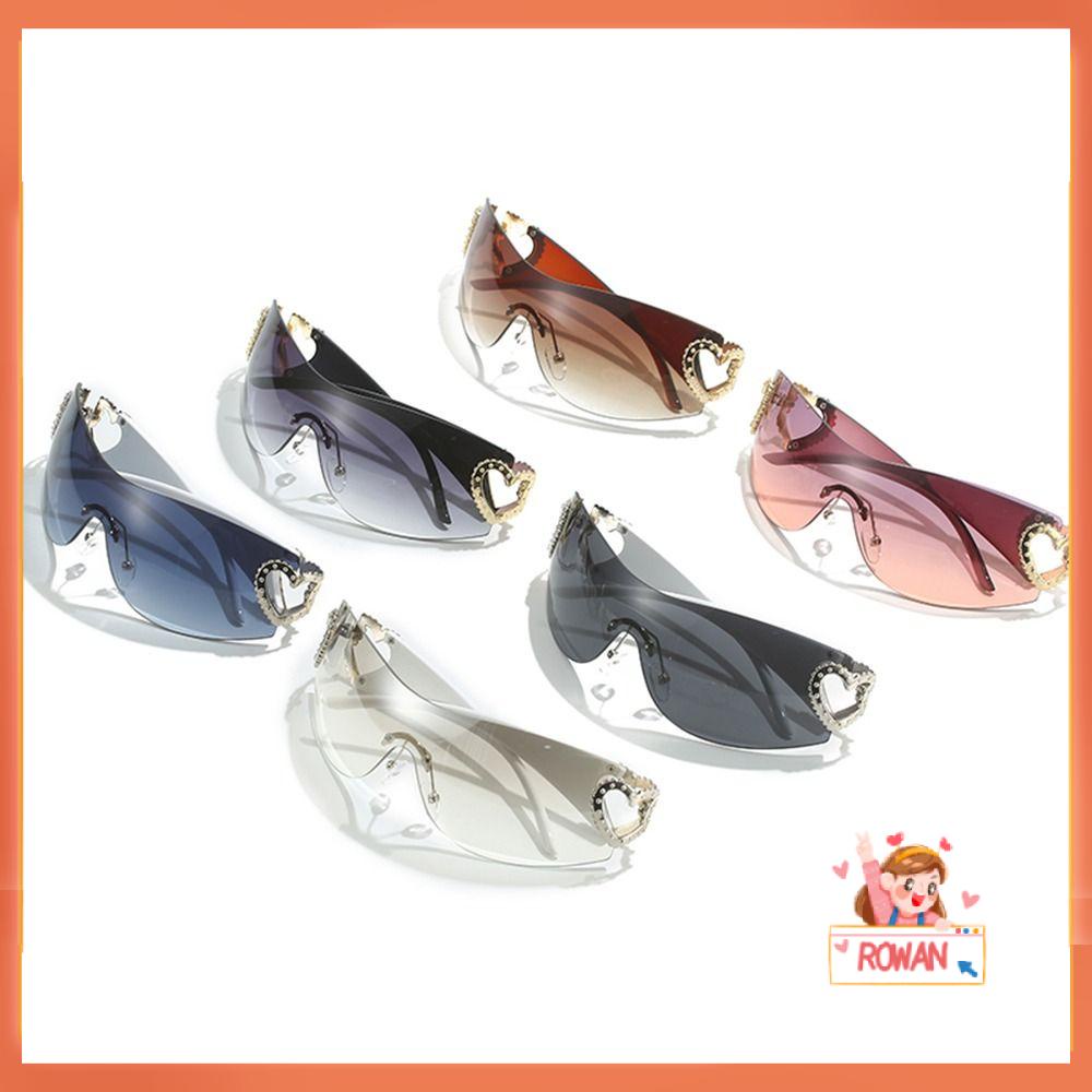 R-flower Y2k Kacamata Hitam Untuk Wanita UV400 Goggles Sports Sun Glasses