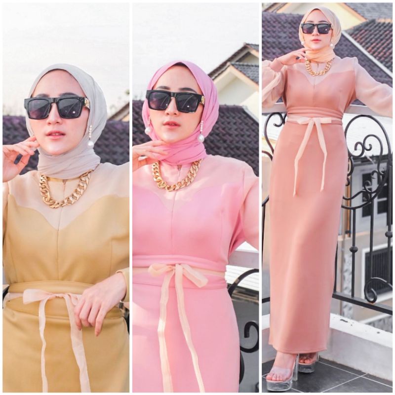 MISKA DRESS ORI NADA GISELLA DRESS PESTA ELEGAN BY NAGISHOP