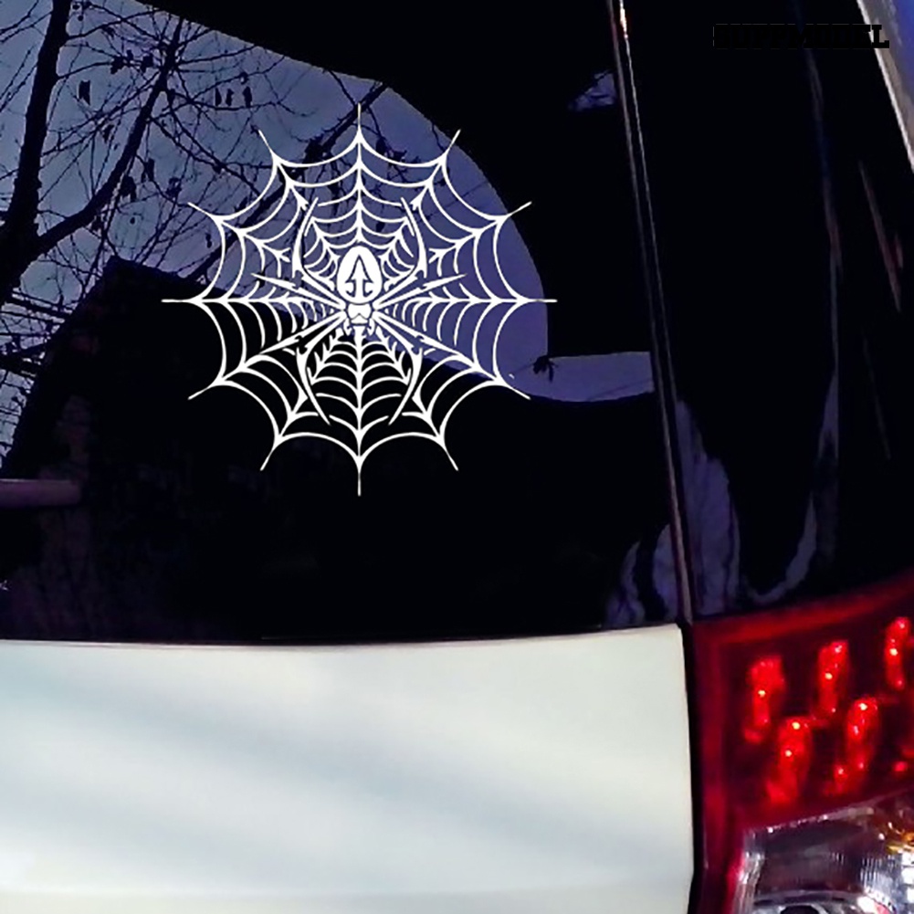 [Dekorasi] Spider Web Style Stiker Jendela Body Mobil Spider Reflektif Decal Decor Aksesoris