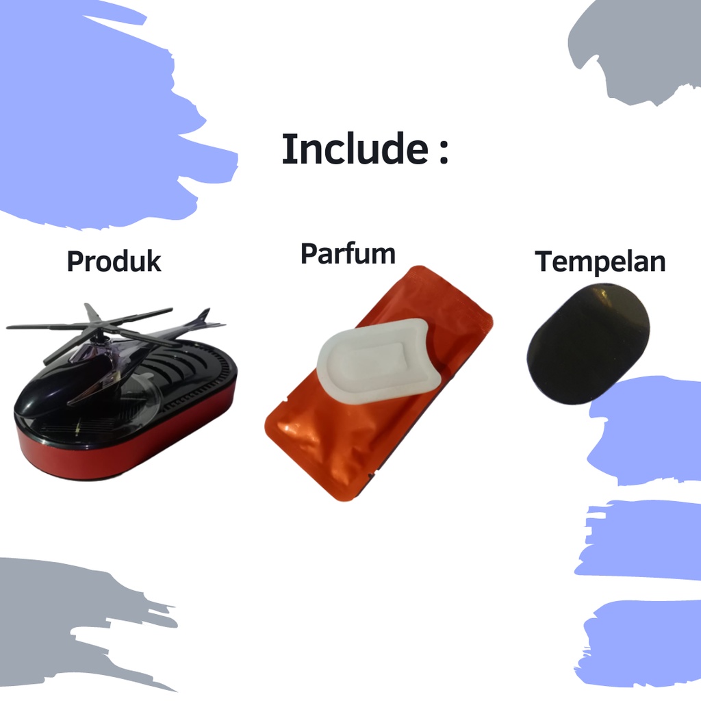 Parfum wangi segar harum ruangan fragrance tahan lama air freshener car model pesawat terbang jet helikopter anjing dog hiasan dashboard pajangan dekorasi interior aromatheraphy essential oil baling-baling berputar otomatis cahaya matahari pengharum mobil