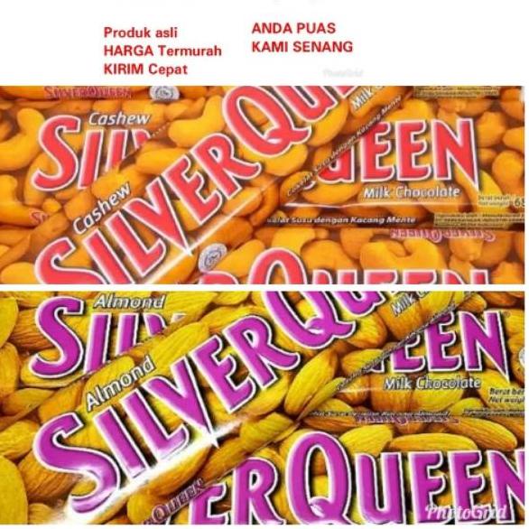 

(E6)R✔) SILVERQUEEN CASHEW / ALMOND 58G yg besar amanah