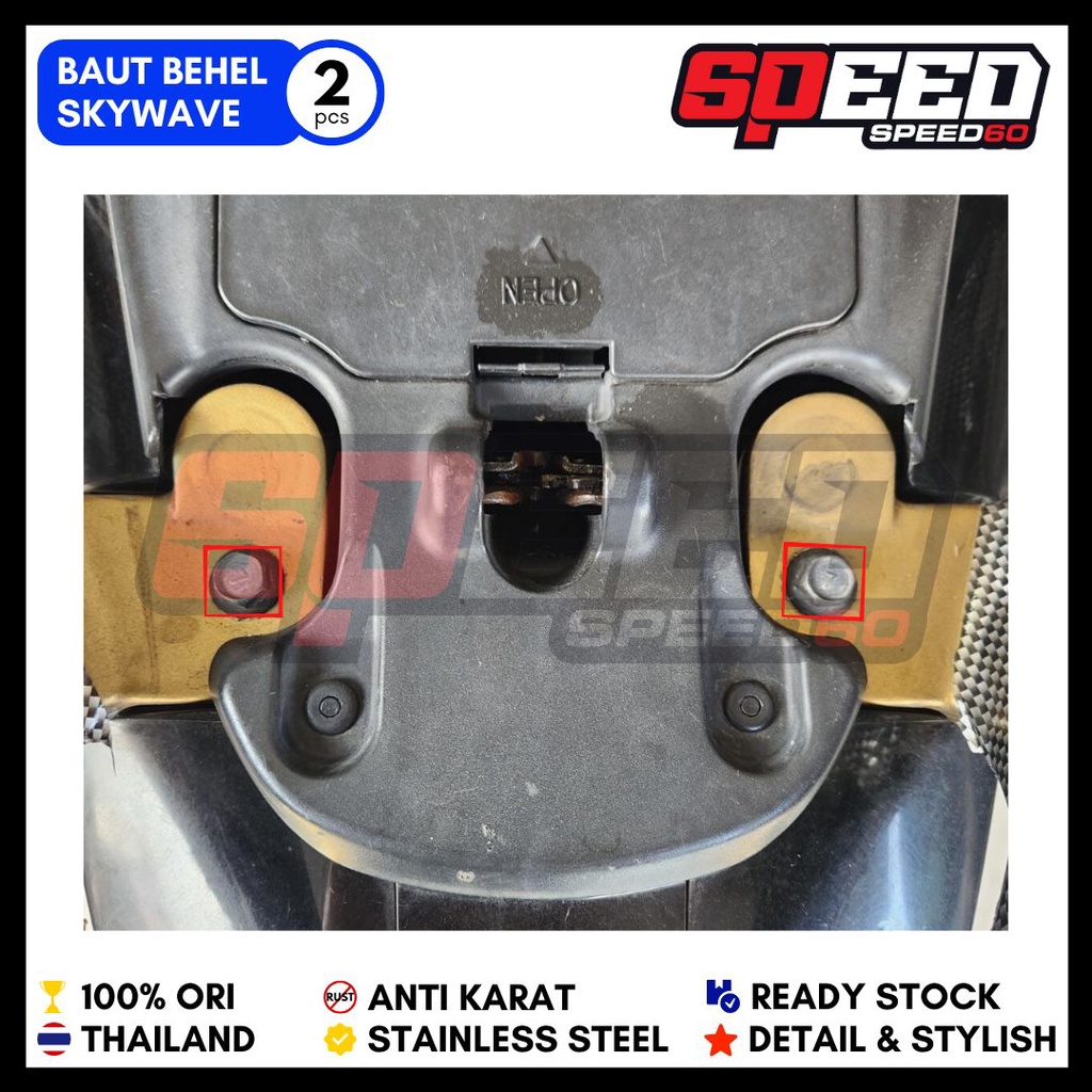 Probolt Baut Behel Suzuki Skywave Stainless King Nut Thailand