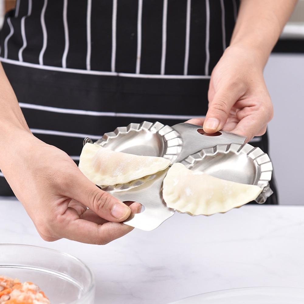 Top Dumpling Mold Handmade Slicer Mold Aksesoris Dapur Menekan Malas DIY Jiaozi Maker