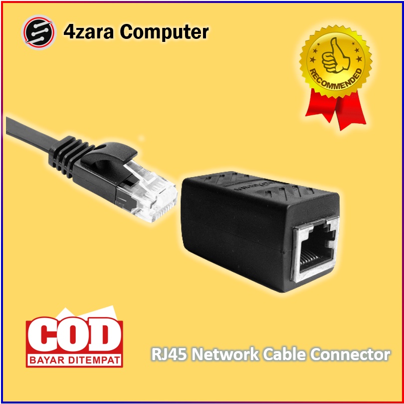 Barrel Konektor RJ45 Cat5 Cat6 FTP Female to Female Jack Coupler Sambungan Rj45 Gigabit Support