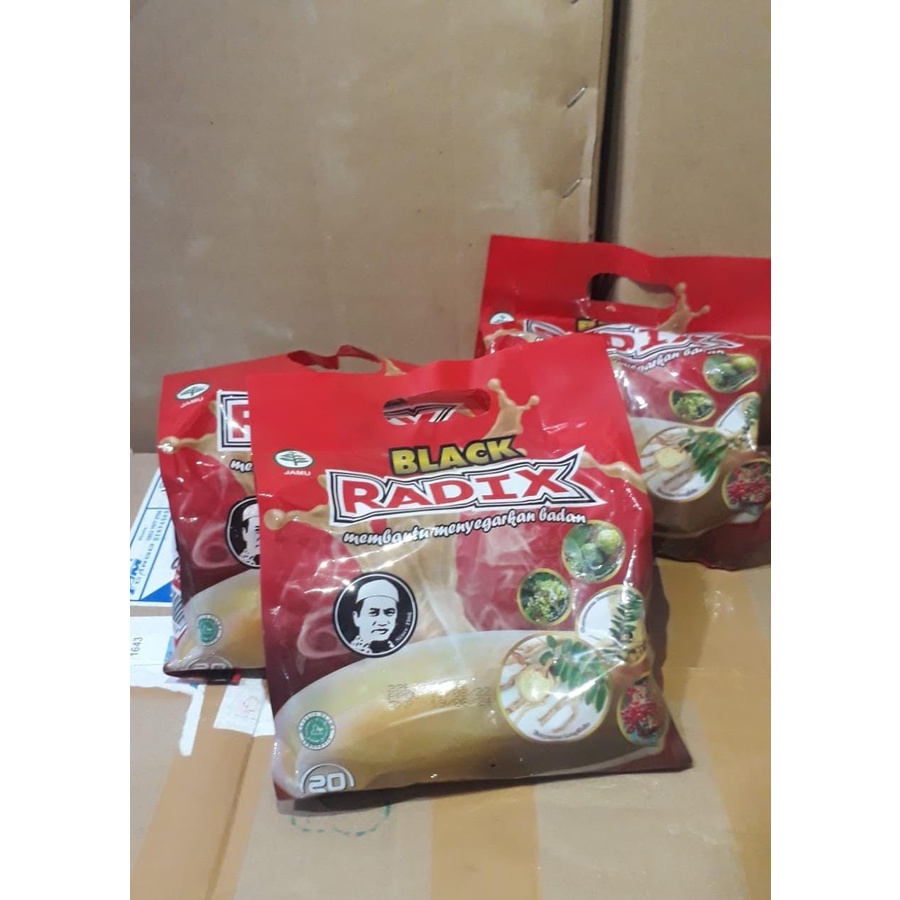 

Kopi Black Radix Herbal Isi 20 Sachet | Black Radix Pak Haji Original