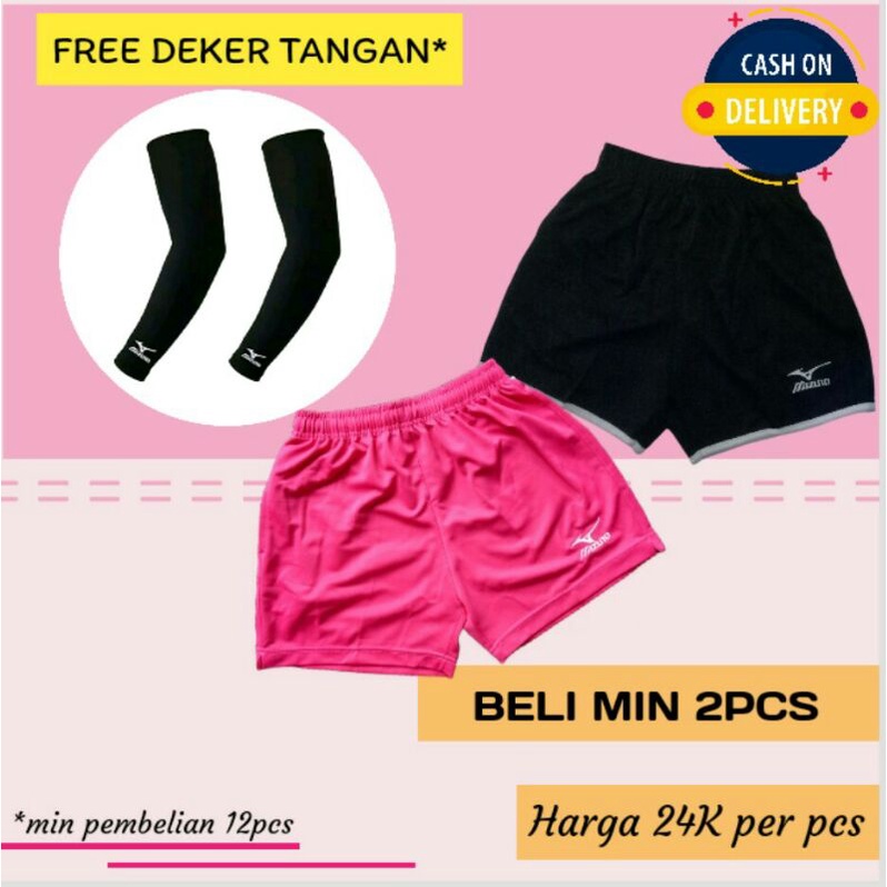 Celana Voli Volly Volley Cewek Proliga Belah Samping Logo Bordir Tebal Dilengkapi Saku dan Tali