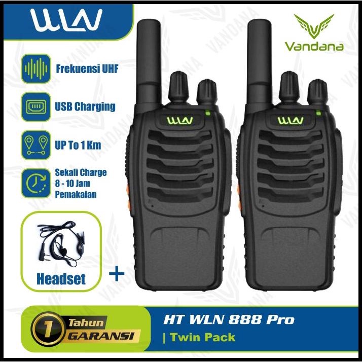 Promo Ht Wln Kdc888 Pro - Twin Pack Isi 2 + Headset