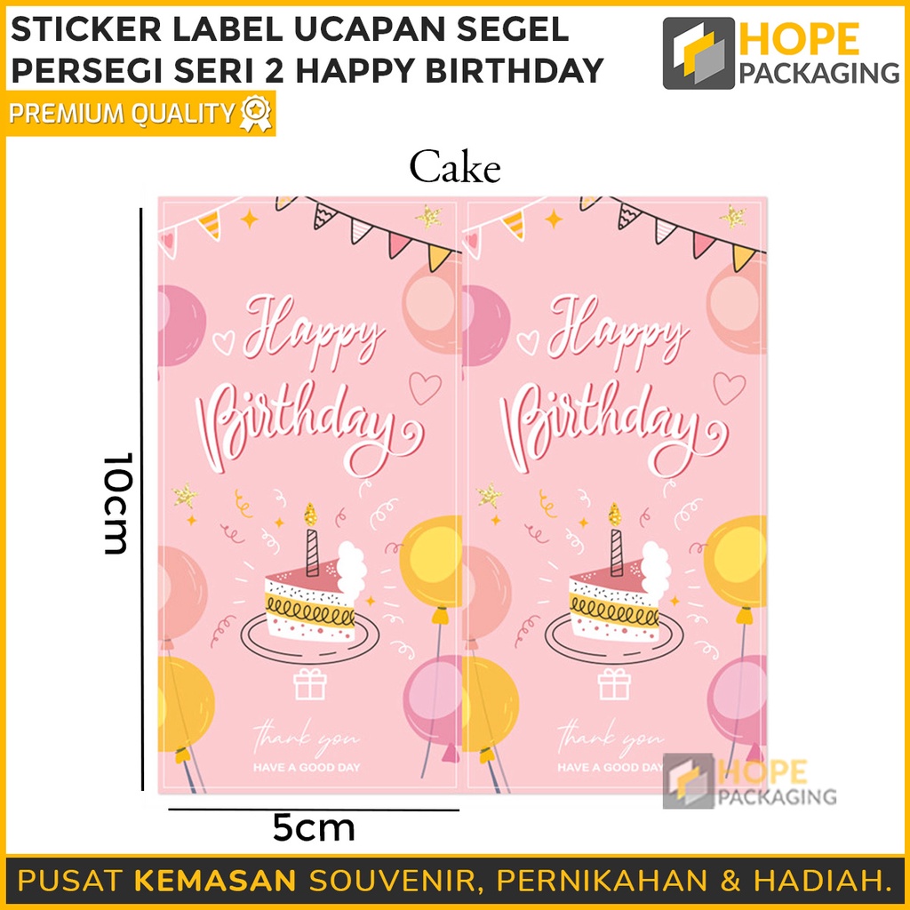 [ 1pack isi 50 ] Sticker Label Ucapan ( HAPPY BIRTHDAY ) Seri 2 stiker kotak lucu packing hampers souvenir makanan