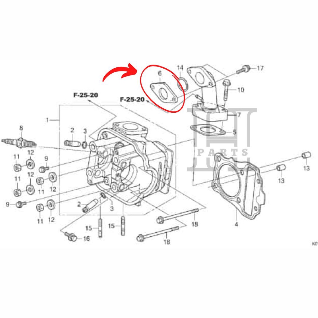 BONIT MANIPUL LEHER ANGSA INSULATOR INLET PIPE ASSY KARISMA KIRANA SUPRA X 125 16211-KPH-901 ASLI ORIGINAL AHM HGP HONDA