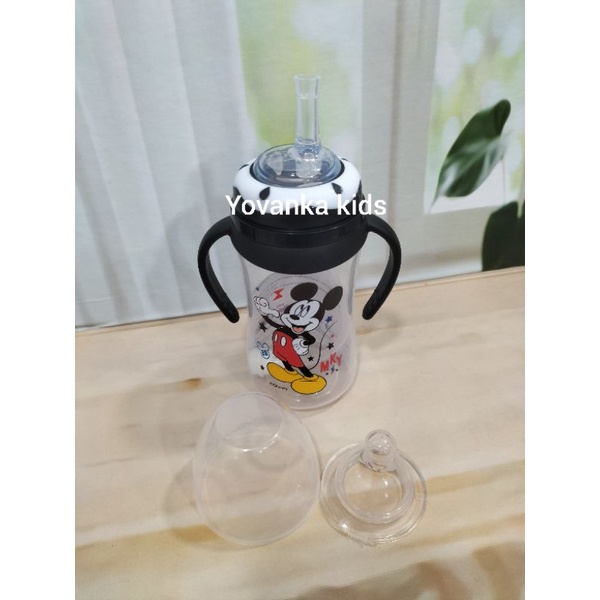 Paket Botol wide Neck Nipple+Straw+Pegangan/Botol Disney Baby Bunny 250 Ml