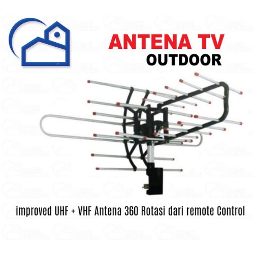 Antena TV digital outdoor / luar + remote + booster TV 950 antena remote