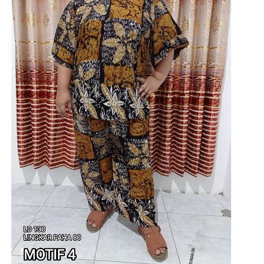 Murah SETELAN CELANA PANJANG JUMBO BATIK/SETELAN CELANA PANJANG JUMBO LD 130