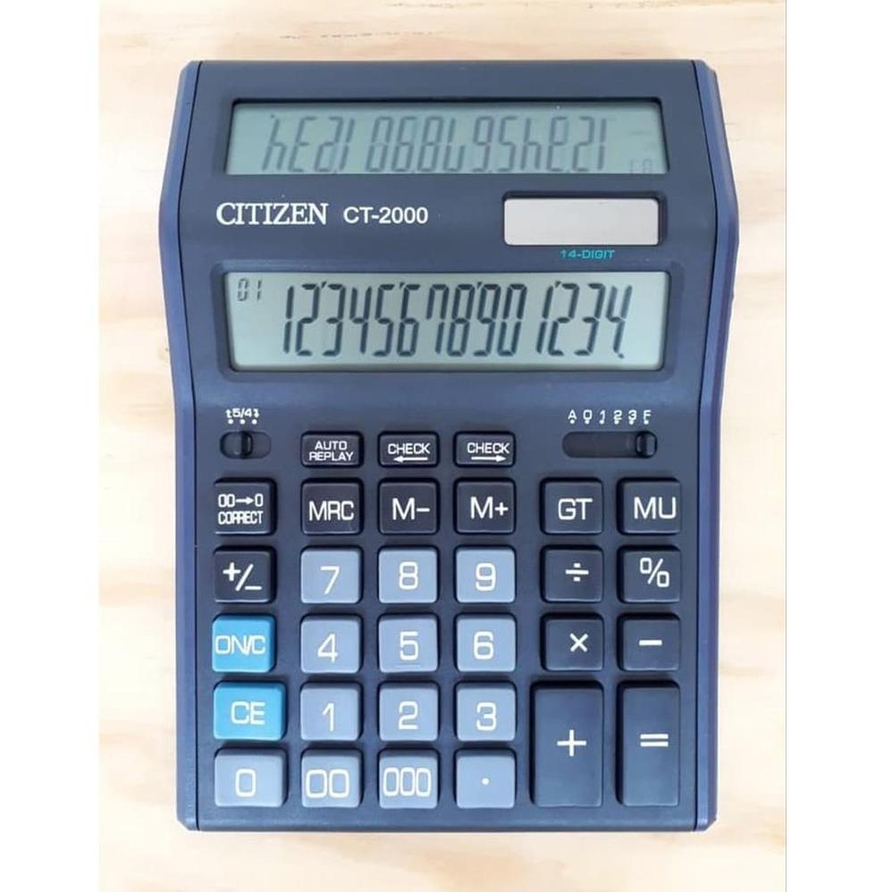 

Ready stock➨ KALKULATOR CITIZEN CT 2000 - 14 DIGIT - KALKULATOR DENGAN TAMPILAN 2 LAYAR - HIGHT QUALITY 50 ➨