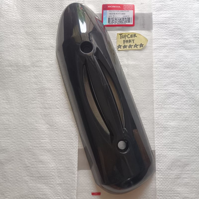 Tutup Knalpot Safety Knalpot Pelindung Knalpot Scoopy Lama Scoopy Karbu Ori Oem KYT Hitam
