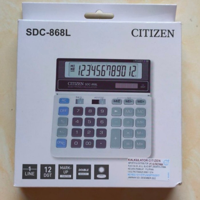 

KALKULATOR CITIZEN SDC-868L ORIGINAL #ORIGINAL