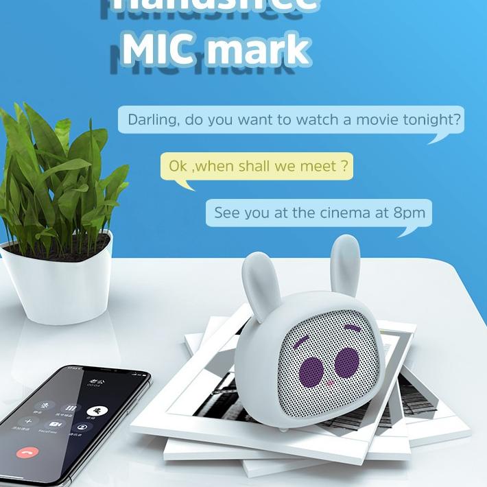 AFY160 KIVEE Speaker Wireless Bluetooth portable mini karaoke TWS Wireless Perangkat Audio Kartun lu