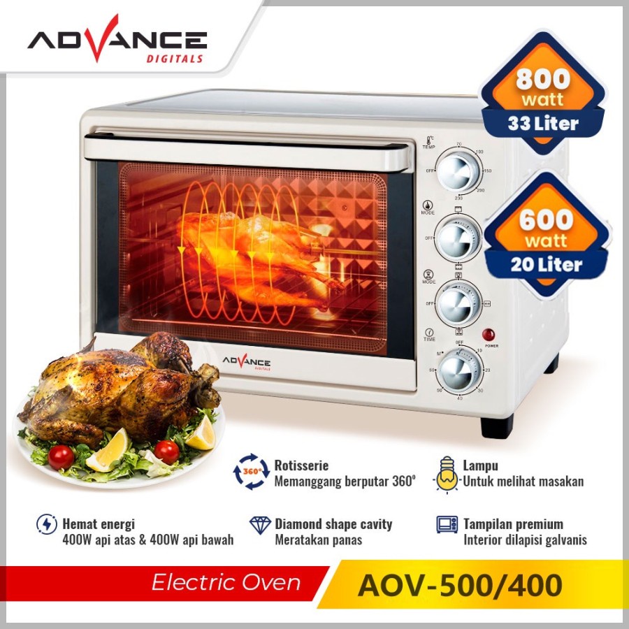 Jual Advance Electric Oven AOV400 Oven Listrik Rotiserie 20 Liter AOV